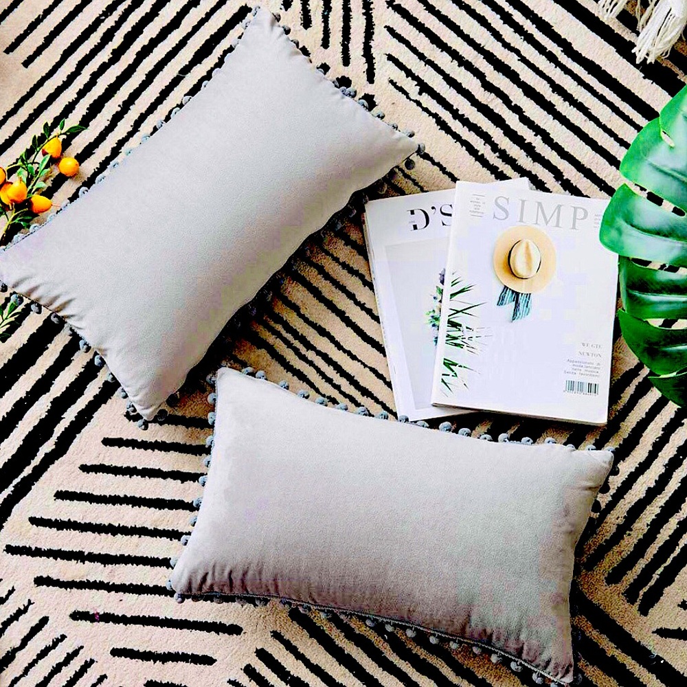 Pompom Pillow Covers